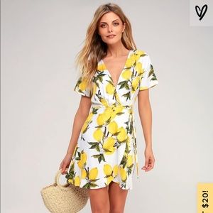Lulus or Bohme Lemon Wrap Dress